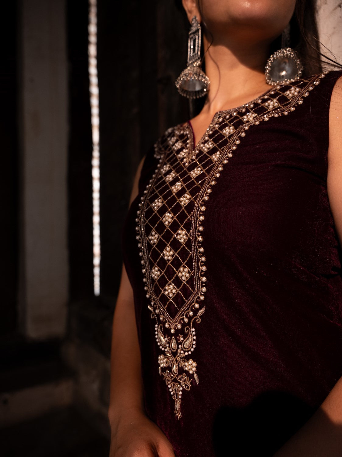 Noor Velvet Kurta Set