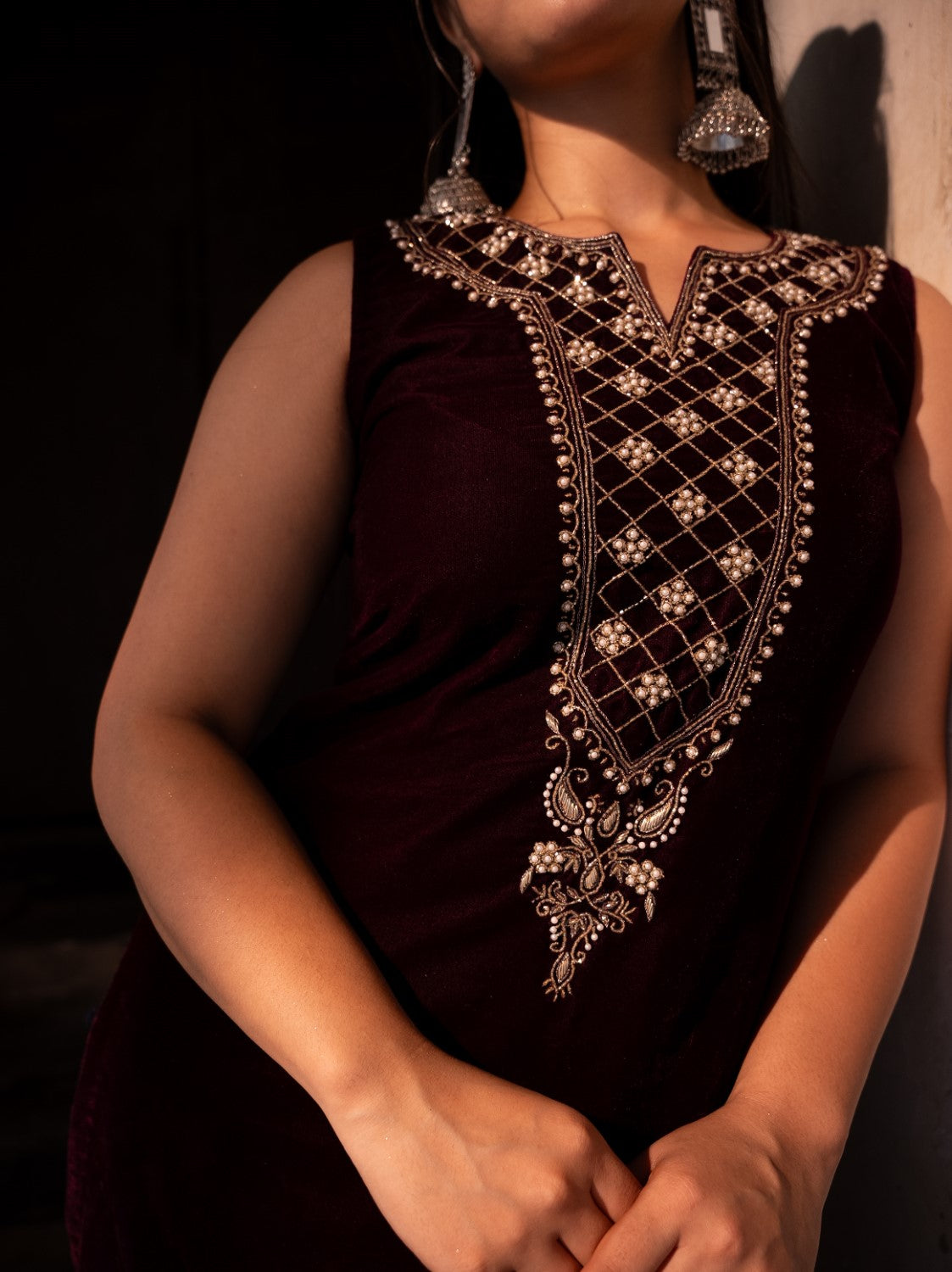 Image of Noor Velvet Kurta Set