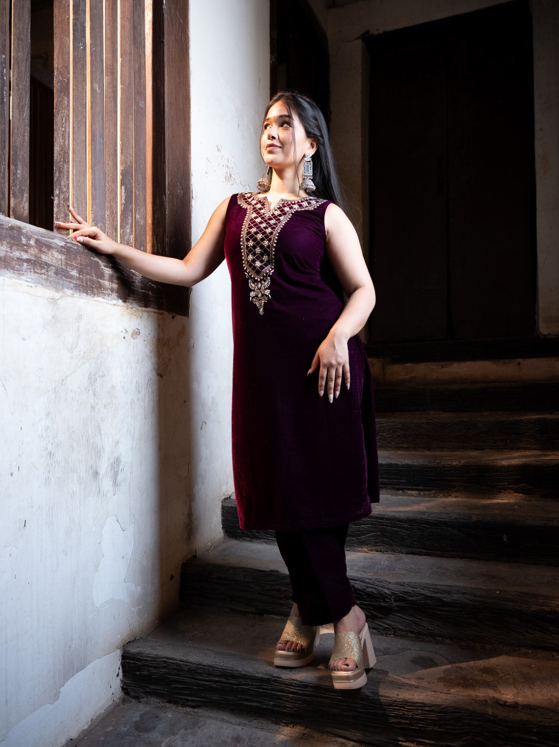 Image of Noor Velvet Kurta Set
