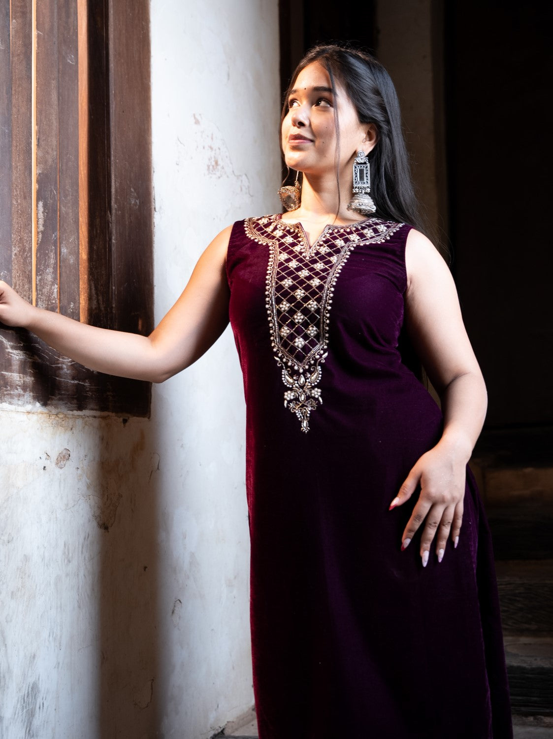 Image of Noor Velvet Kurta Set