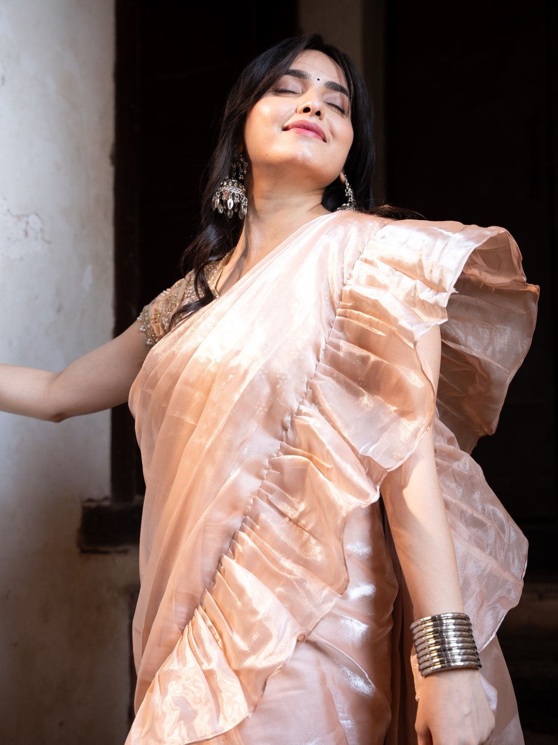 Sidhi Ruffle Saree