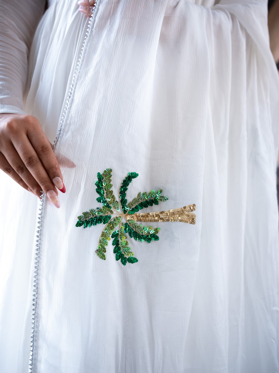 Image of Saanjh White Anarkali