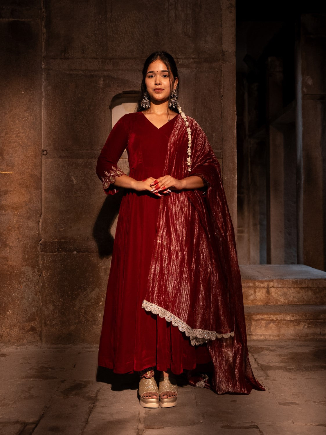 Zarqa Velvet Anarkali