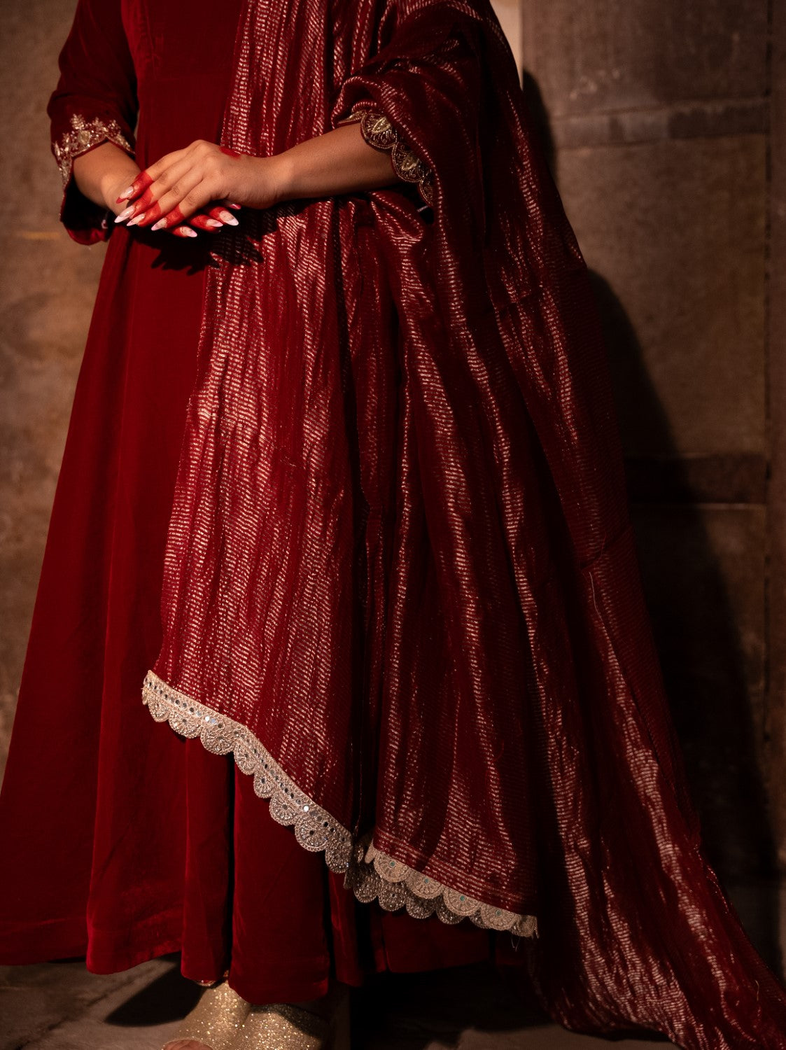Zarqa Velvet Anarkali