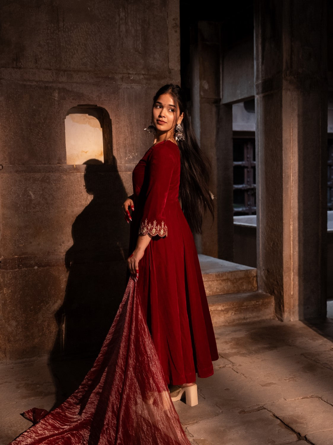Zarqa Velvet Anarkali