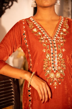 Image of Aaira Velvet Co-ord set