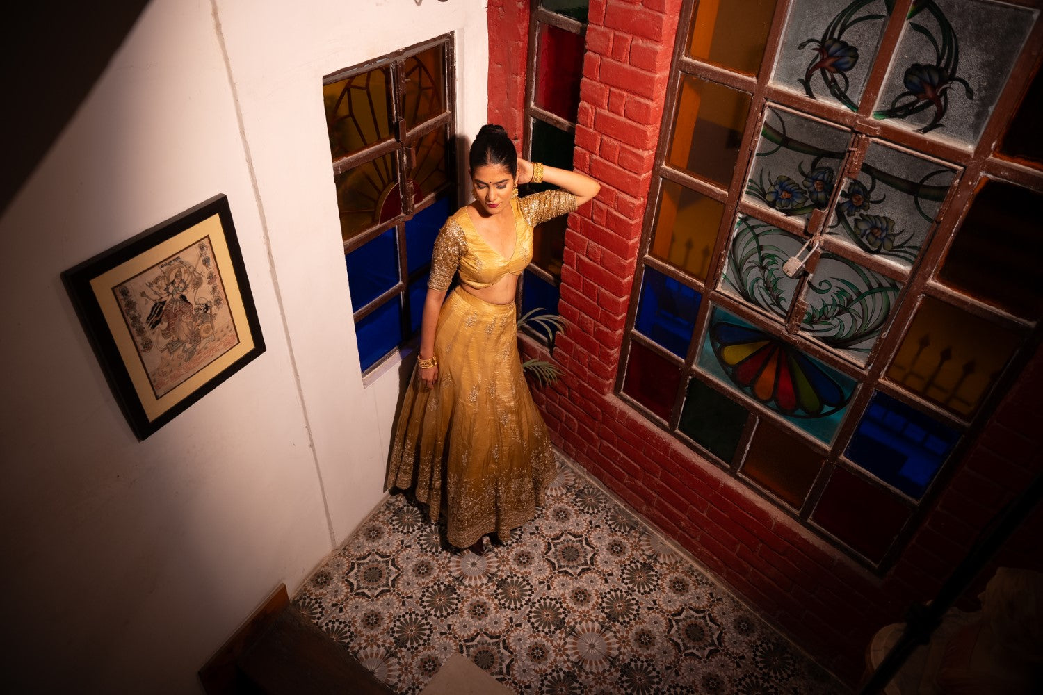 Diya Golden Lehenga