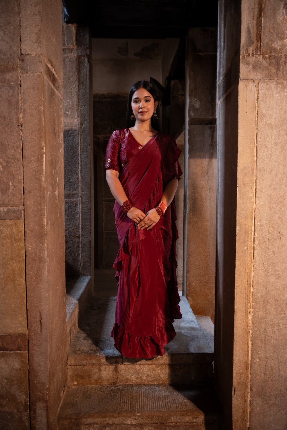 Image of Rasa Ruffle Saree