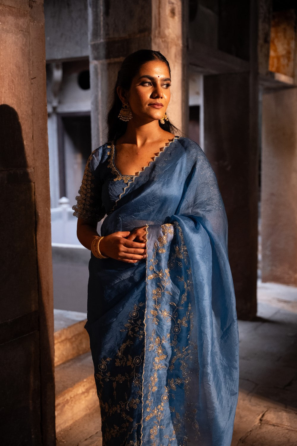 Arohi Blue Saree