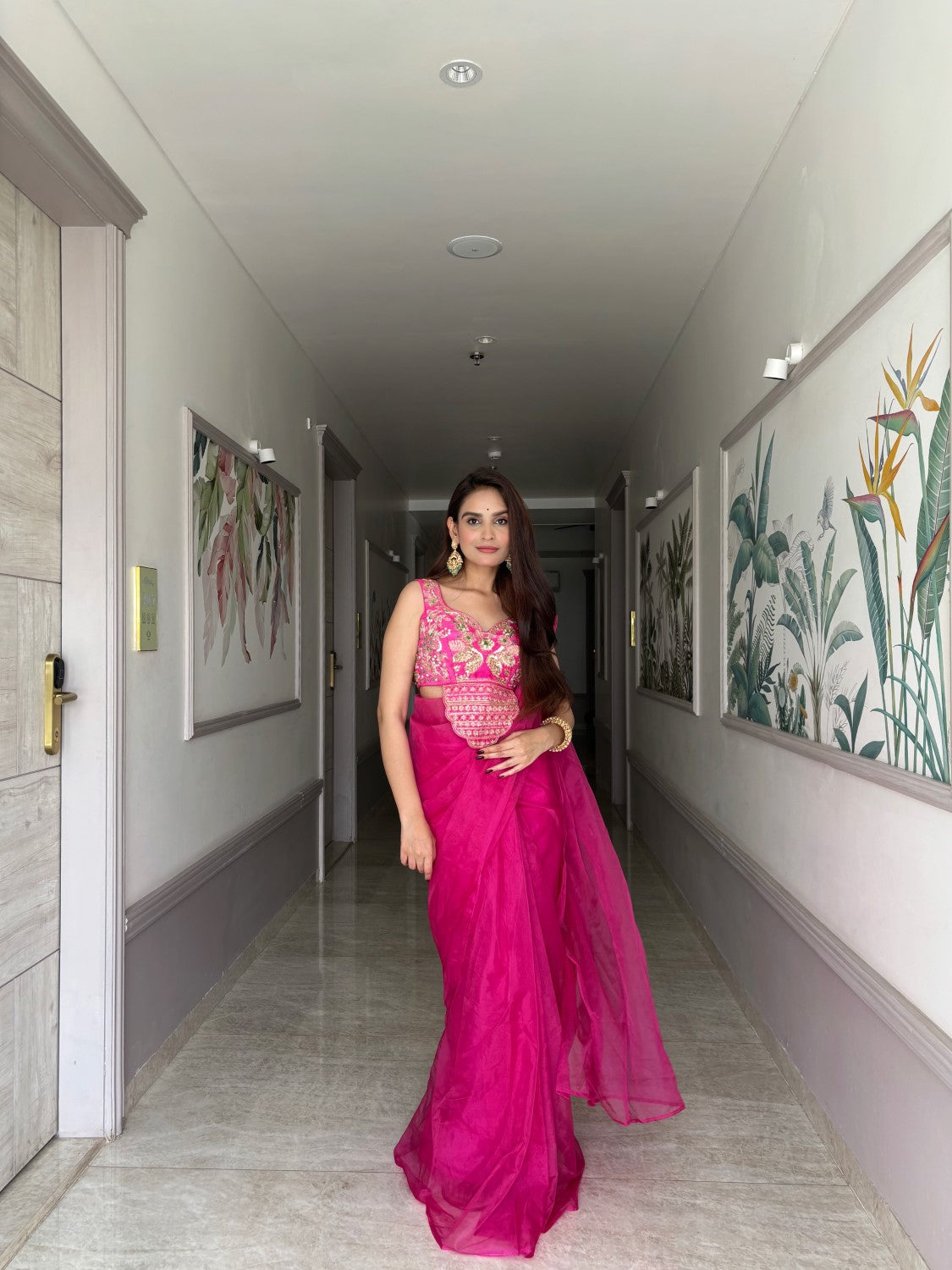 Zeenat Pink Saree